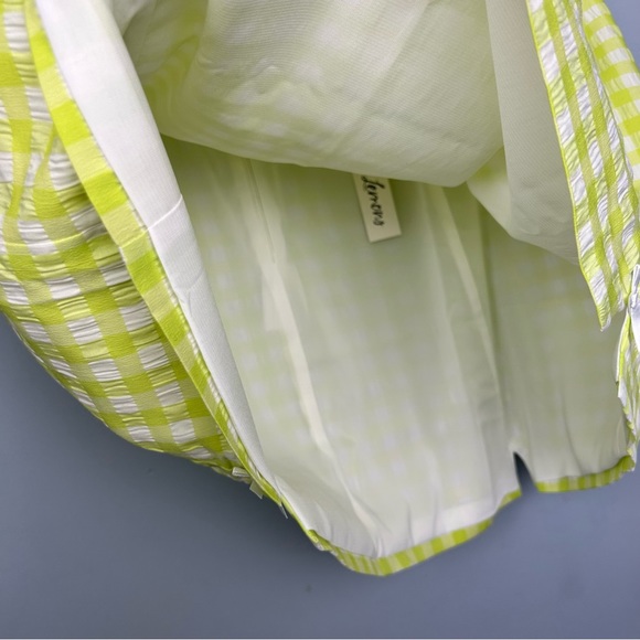 For Love And Lemons Maureen textured gingham mini skirt princess Seam slits 1X - Picture 12 of 12